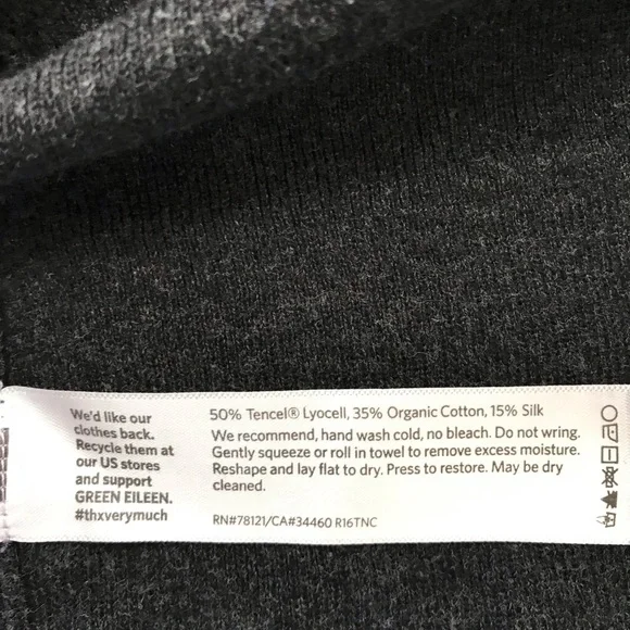 Eileen Fisher Open-Front Knit Cardigan | Tencel Silk Blend | Petite Small / PP - Picture 5 of 7